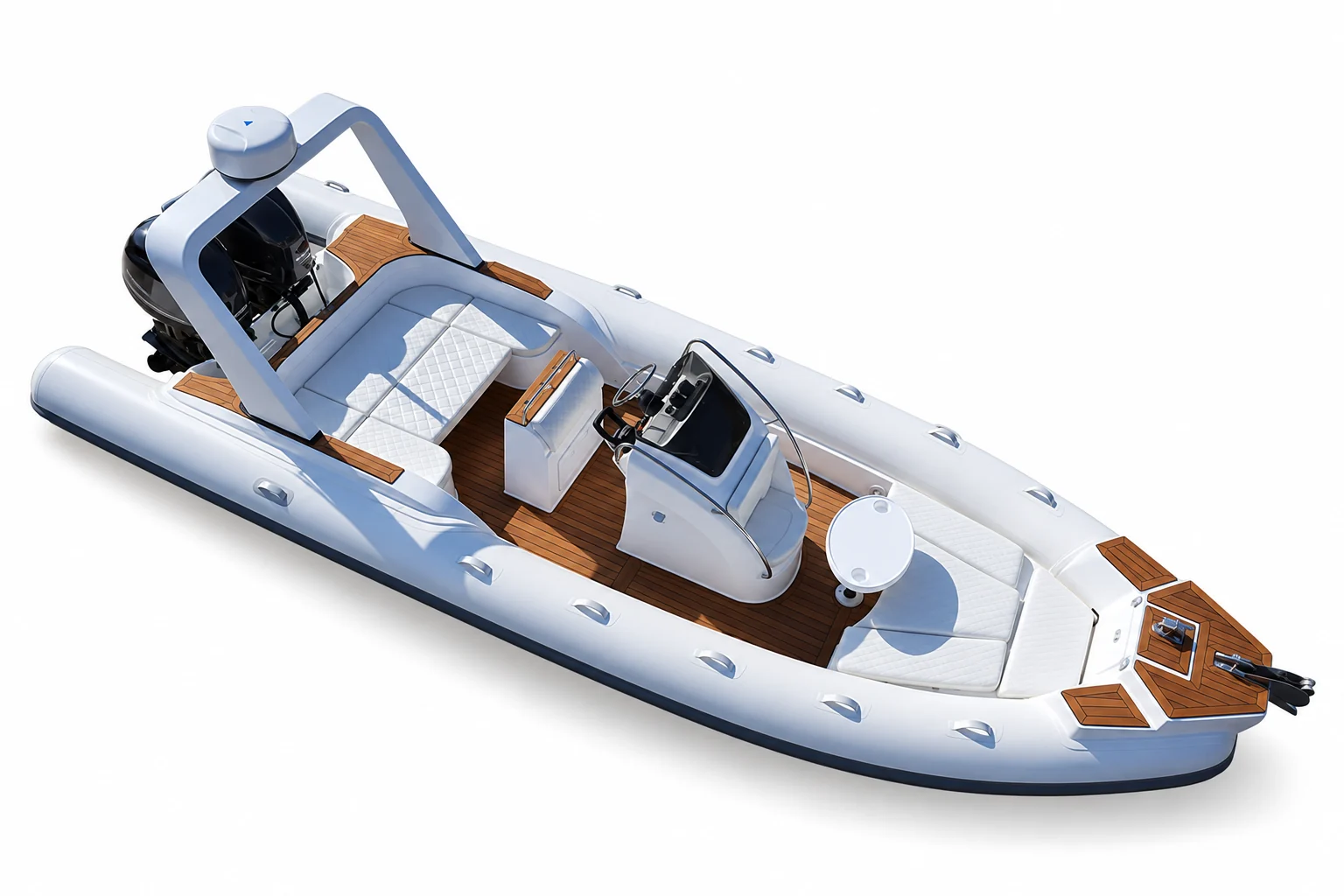 Explorer Sea 7.7 bianco su sfondo bianco, vista illustrativa